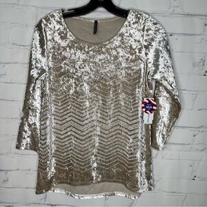 Bleeker & McDougal petite small‎ beige top - brand new with tags!